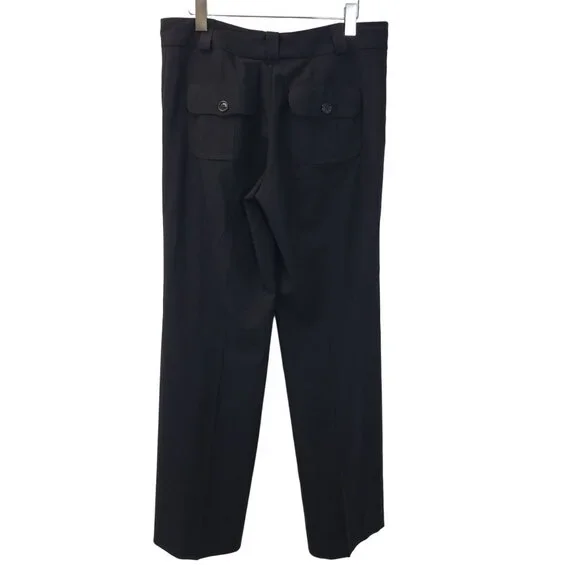 Burberry Blakebury Wool Blend Wide Leg Trouser Pants Size 10 - Picture 2 of 5